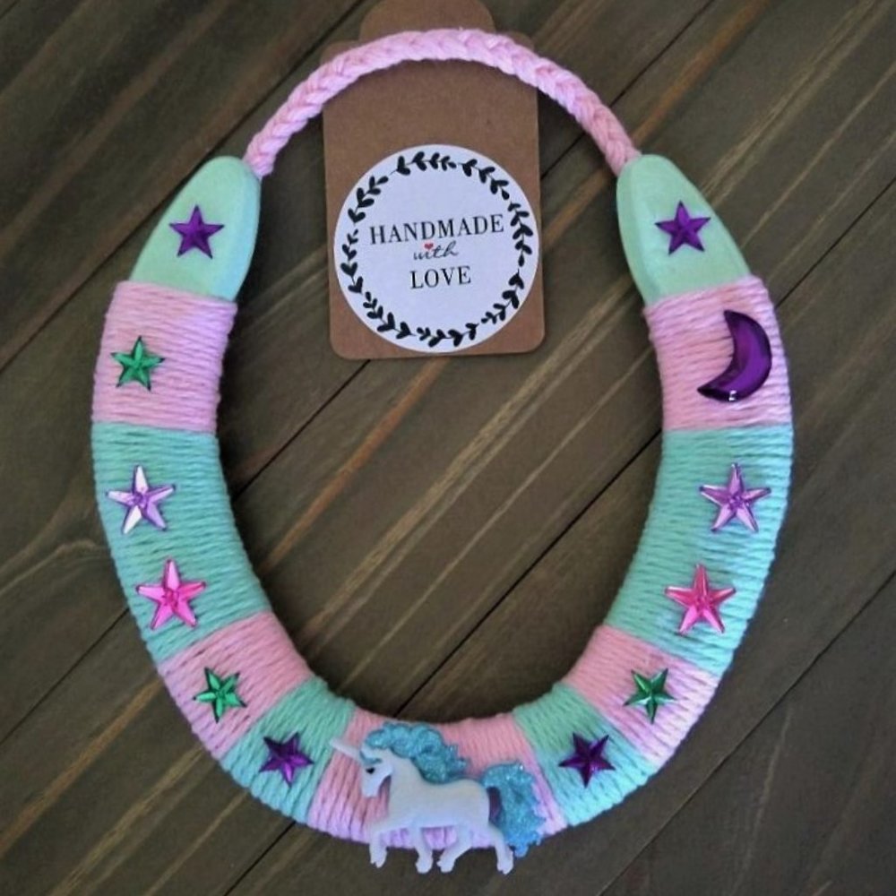 Handcrafted Real Lucky Horseshoe, Unique Baby Shower Gift, Nursery Wall Décor